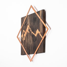 Wallity Mountain - Copper Escultura de pared decorativa